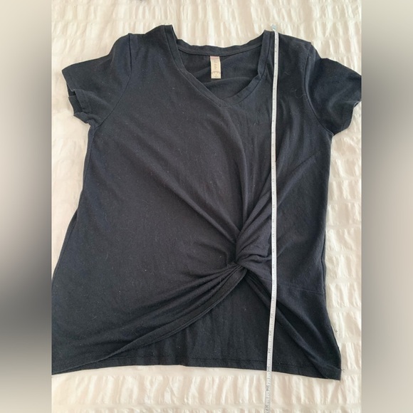 Altar'd State Black V-Neck Twist Front Tee - Picture 13 of 16